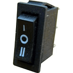 Перекл. клав. YL-202-01 чёрн., 3 пол. 1з+1з  TDM SQ0703-0024