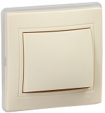 IEK Кварта Выключатель 1кл ВС10-1-0-ККм-44 10А IP44 крем. IEK