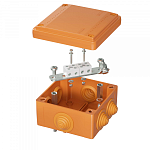 Коробка огнестойкая 100Х100Х50 IP55пласт FS с каб. вводами и клеммн. 4р, 450V,6A, 4мм.кв FSB11404 DKC