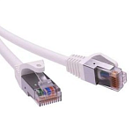 Патч-корд  CAT5E F/UTP LSZH, 4х2, белый, 1.0м