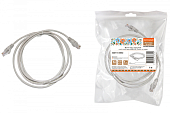Патч-корд  CAT5E U/UTP 4PR 24AWG PVC, литой 1 м, серый SQ0115-0002
